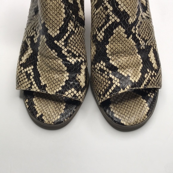 Vionic Perk Blakley Snakeskin Peep Toe Booties - Picture 2 of 8